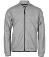 T5704 5704 Tee Jays Athletic Full Zip Sweat Cardigan Heather Grey  colour image